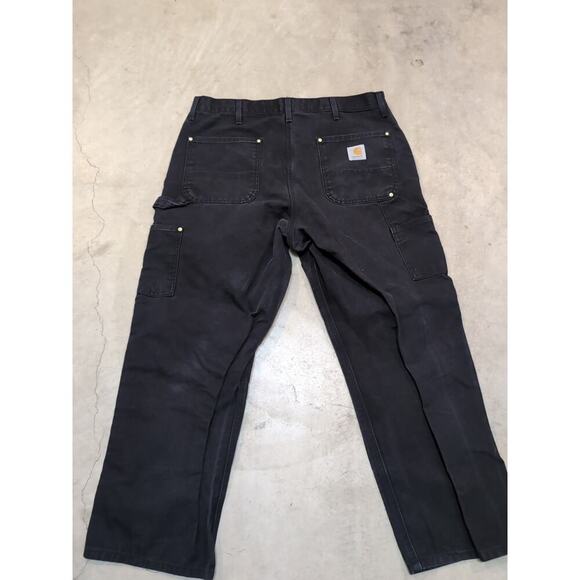 VTG Carhartt B01 BLK Double Knees Mens 40x34 (37x29) Union Made Workwear Canvas - Picture 6 of 7